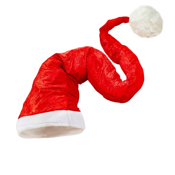 CHAPEAU PERE-NOEL TRES LONG en velours - 150 cm – Image 4